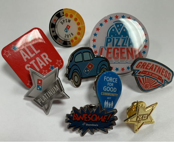 group shot of lapel pins