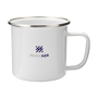 Enamelled mug white