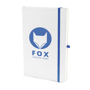 A5 white notebook blue