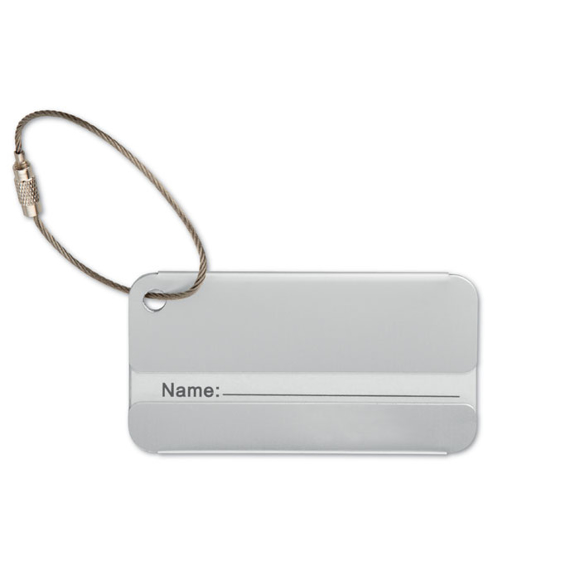 Luggage tag - aluminium