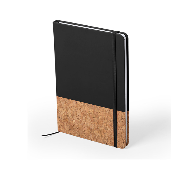 Cork pu notebook black