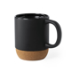 Ceramic cork mug black
