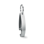 Alu bottle opener keyring silver