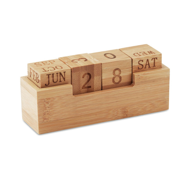Show details for Bamboo desk calendar Picture of Bamboo desk calendar