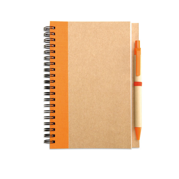 Eco notebook pen orange