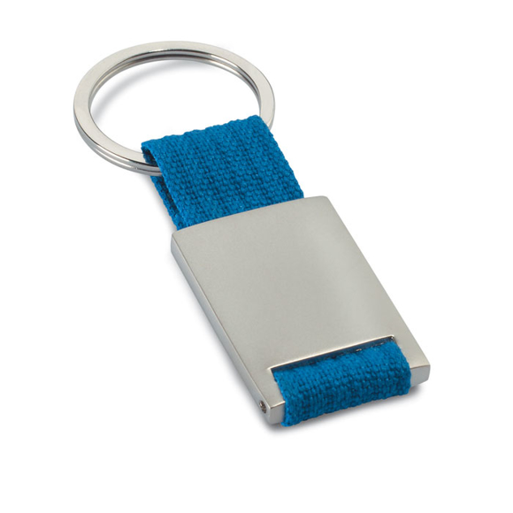 Webbing keyring blue