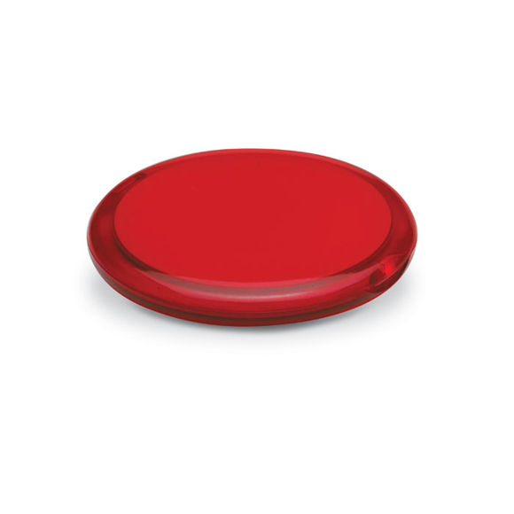 double compact mirror red