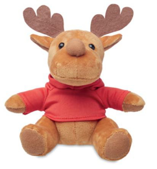 SOFT TOY REINDEER red