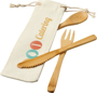 bamboo cutlery set printed