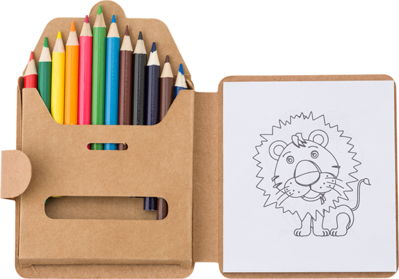 Cardboard colouring set