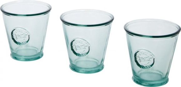 Copa 3-piece 250 ml recycled glass set - Transparent clear