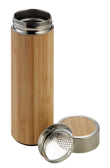 Bamboo bottle with tea infuser (420 ml)
