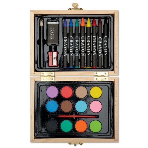 Painting Set in Wooden Box