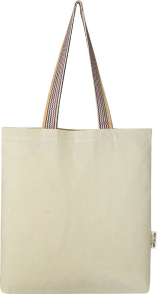 rainbow handled tote