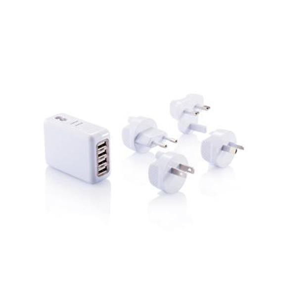 TRAVEL PLUG WITH 4 USB PORTS