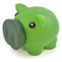 Rubber nose piggy bank green