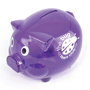 Piggy bank translucent purple