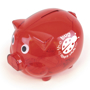 Piggy bank translucent red
