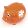 Piggy bank translucent orange