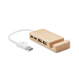 Picture of USB-C/A HUB IN A BAMBOO CASE.