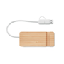 Picture of USB-C/A HUB IN A BAMBOO CASE.