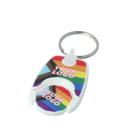 Picture of Pride Pop Coin Trolley Keyring