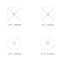 Picture of COMMERCIAL PREMIUM  CIRCULAR OR SQUARE PARASOL.