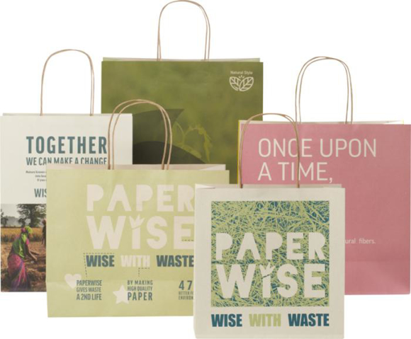 Picture of Paper Bag Made from Agricultural waste with twisted handles