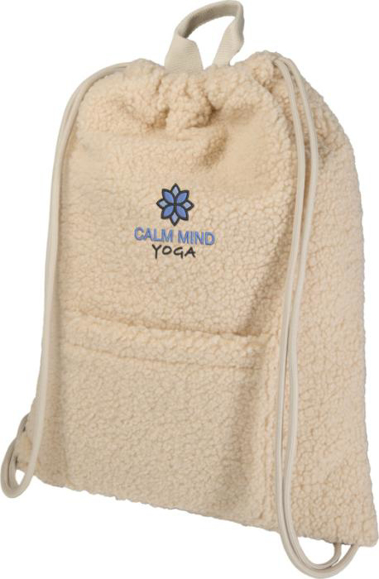Picture of Bear GRS recycled sherpa drawstring backpack 9L