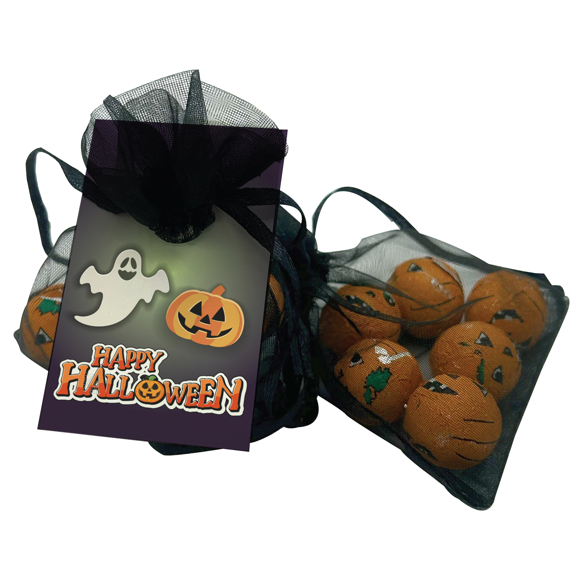 Picture of Organza bag of foiled pumpkins