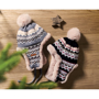 Picture of Knitted beanie with ear flaps and pompom