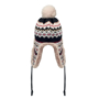 Picture of Knitted beanie with ear flaps and pompom