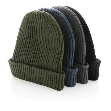 Show details for Impact AWARE™ Polylana® double knitted beanie Picture of Impact AWARE™ Polylana® double knitted beanie