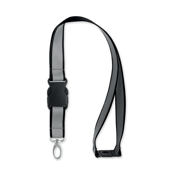 Picture of Reflective RPET polyester lanyard