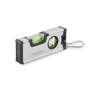Picture of Mini magnetic double spirit level in aluminium case with carabiner.