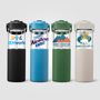 Picture of Juno Glass Silicone Sleeve Straw Bottle - 590 ml