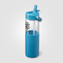 Picture of Juno Glass Silicone Sleeve Straw Bottle - 590 ml