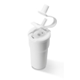 Picture of Roca 600ml recycled insulated stainless steel cup with straw