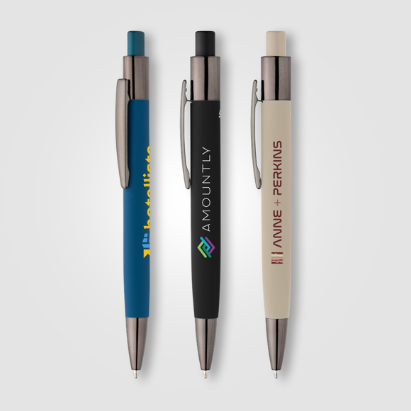 Picture of Malmö Recycled Aluminium Soft Touch Barrel Pen