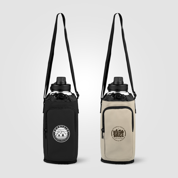 Picture of Malmö - Recycled PU Zipper Pocket Bottle Bag - 1.8 L