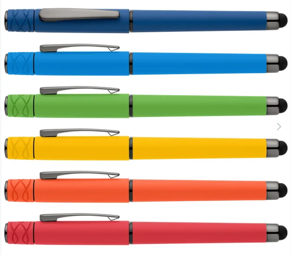 Picture of Tavi Recycled Plastic Fidget Spinner Stylus Gel Pen