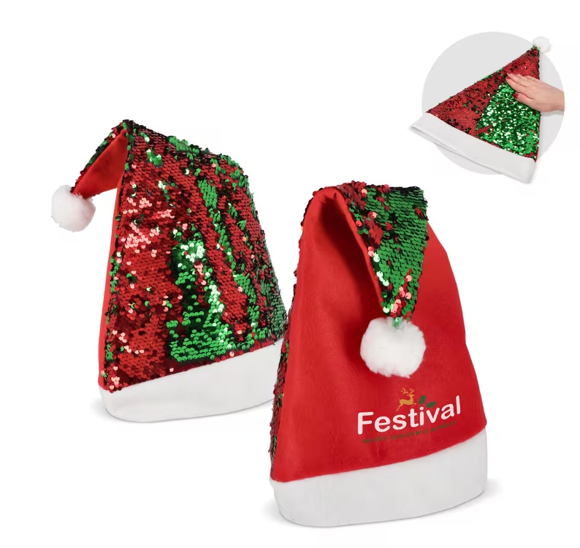 Picture of Two-tone sequin Christmas hat