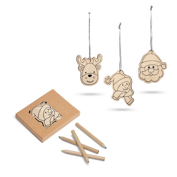 Picture of Christmas decoration colouring set