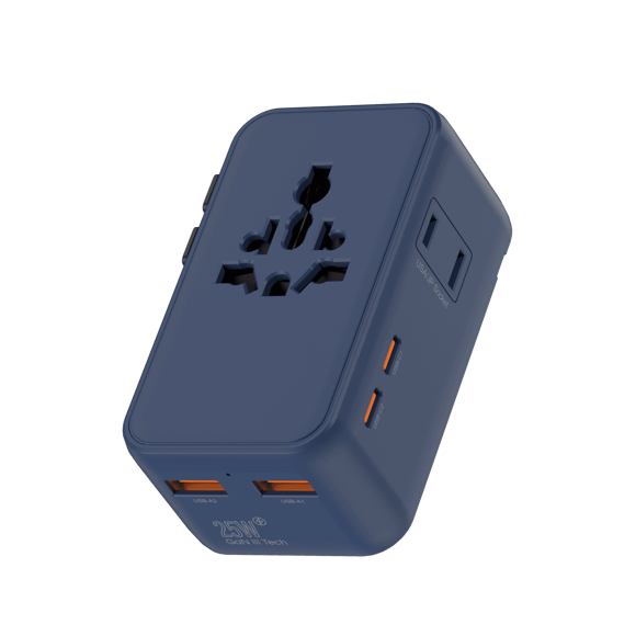 Picture of GAN 25W Ultra Slim Universal travel adapter